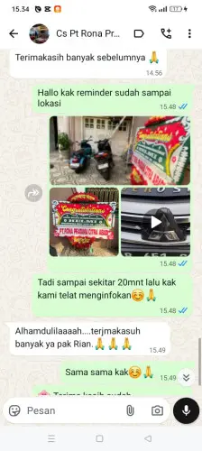 Testimonial Papan Bunga narawita